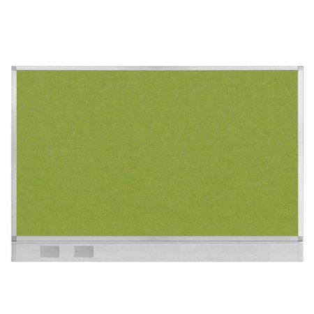 VERSARE Hush Panel Configurable Cubicle Partition 6' x 4' Lime Green Fabric w/ Cable Channel 1855665